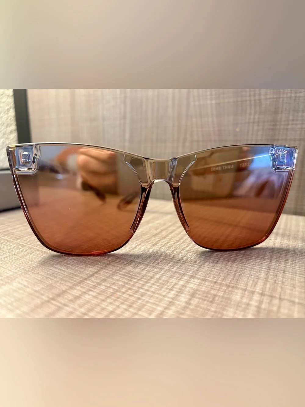Quay Australia Women's Sunglasses - Pink Lenses with leopard